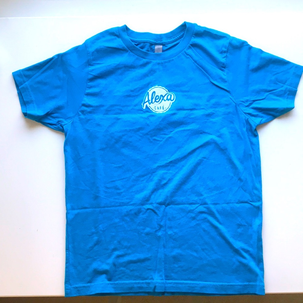 Next Level Apparel Blue Girls Large (10/12) Short Sleeve Tee with graphics